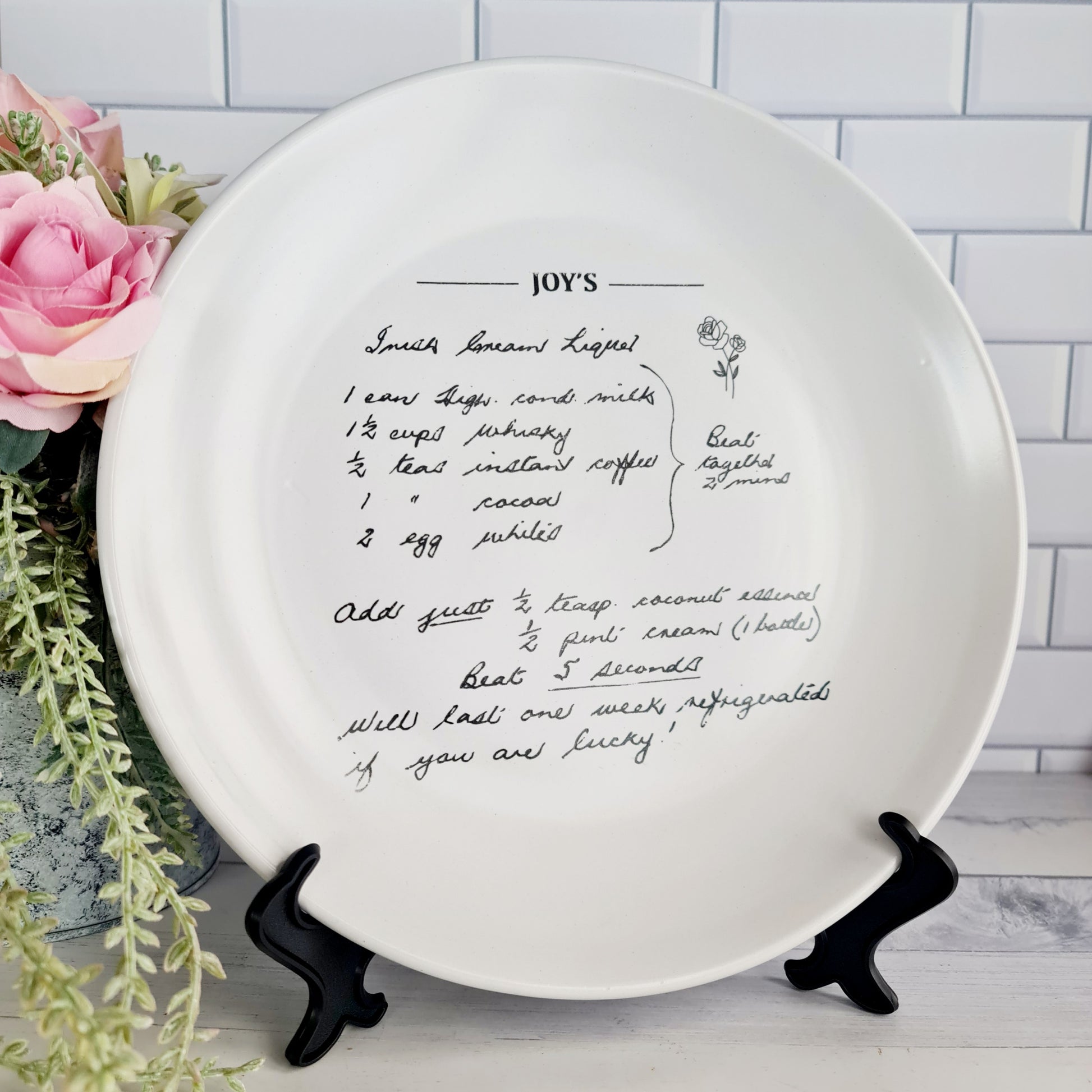 Recipe Plate | Engraved Recipe | Mothers Day Gift