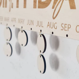 Extra Wooden Birthday Calendar Discs