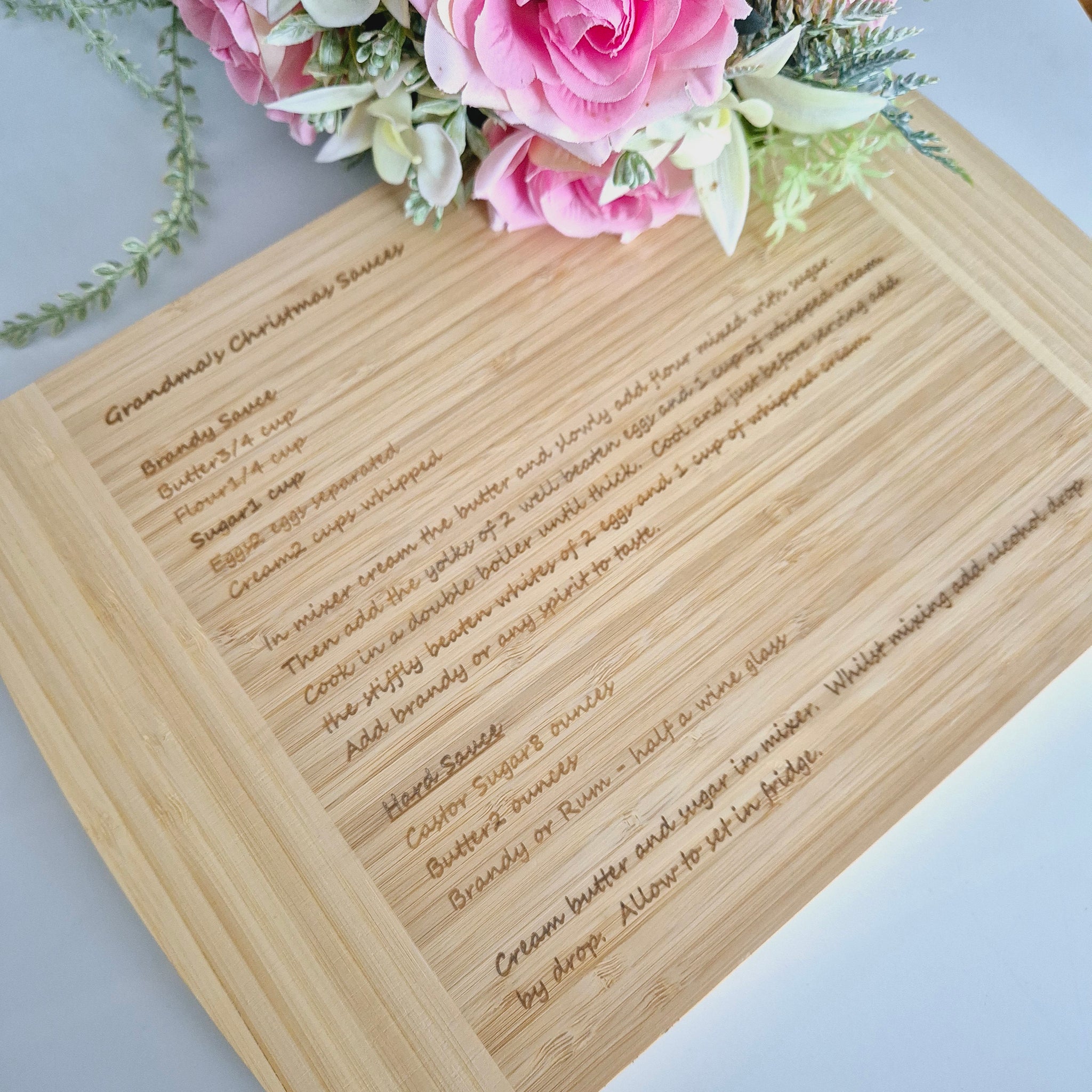 Engraved Recipe Board