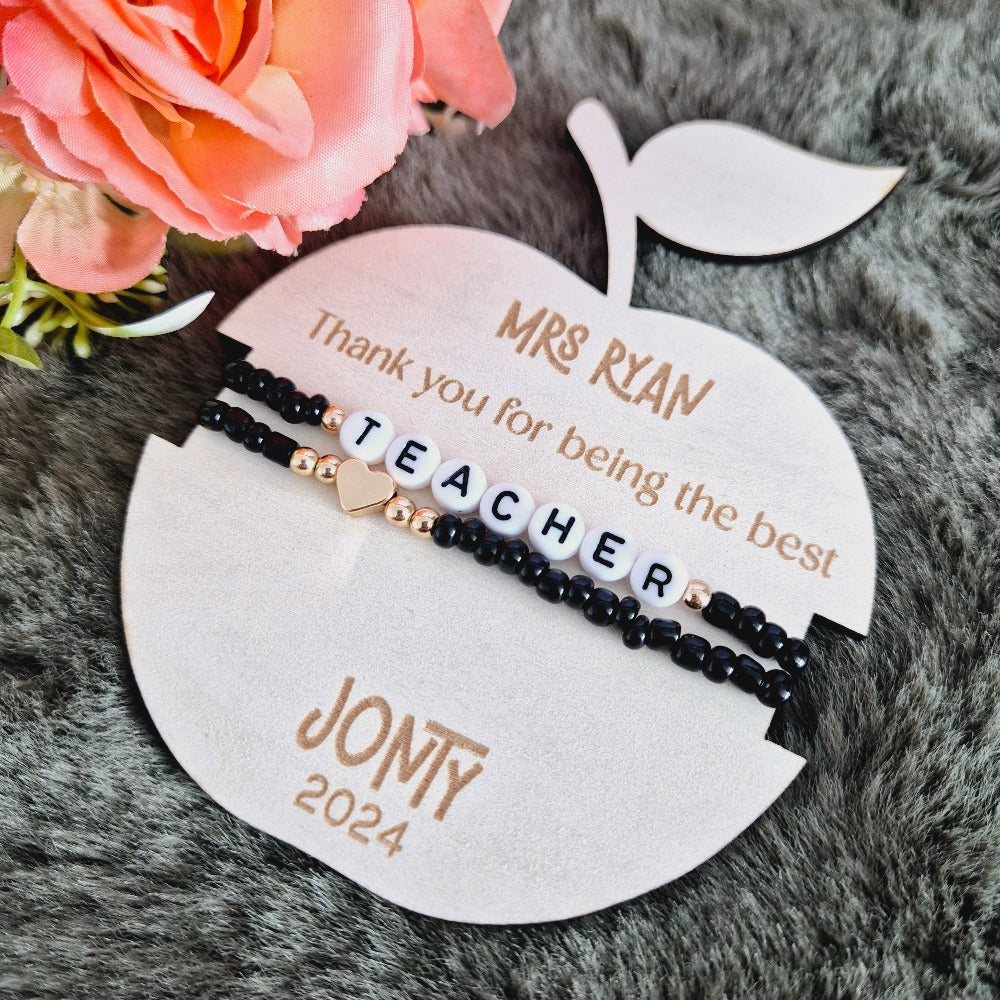 Teacher End of Year Gift - Bracelet with personalisation