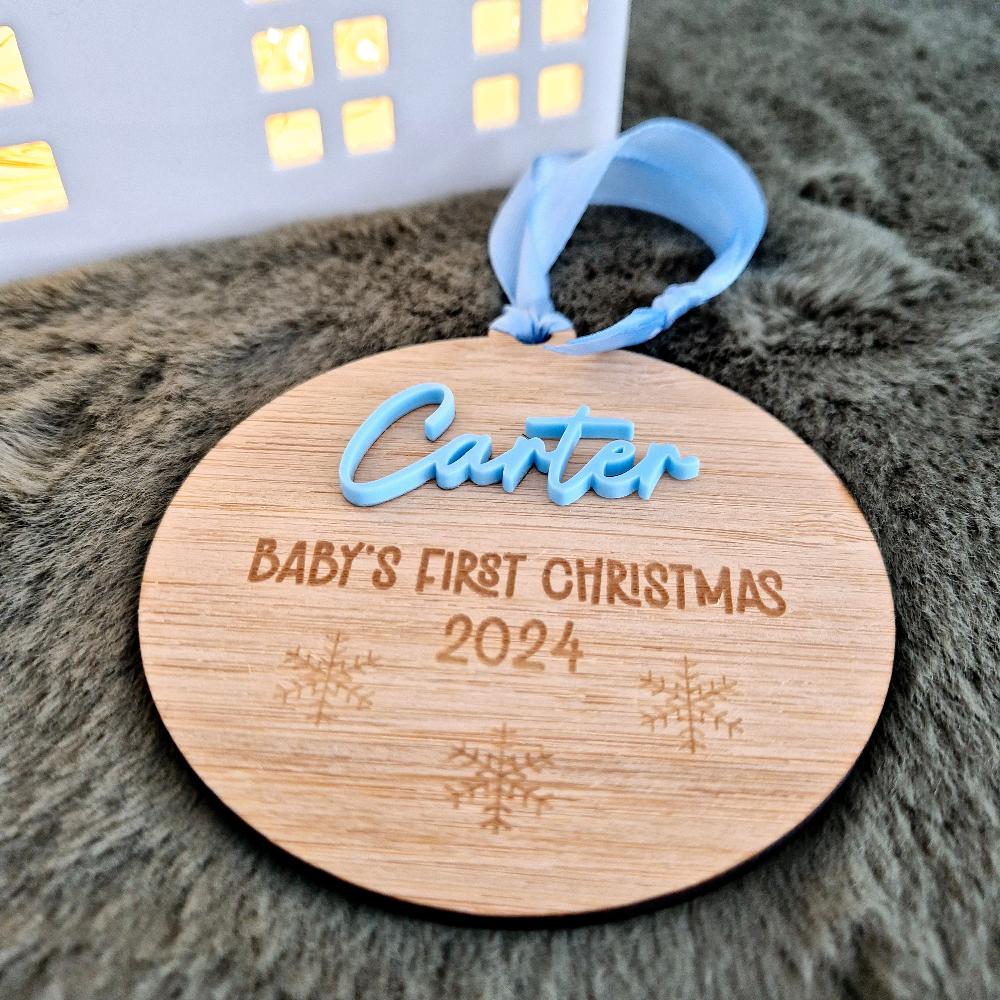 Baby's First Christmas Ornament | Blue 