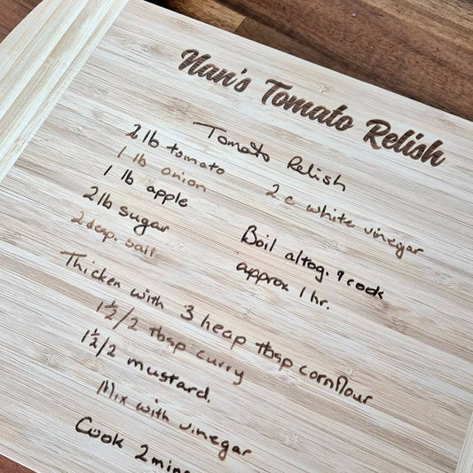 Engraved Recipe Board