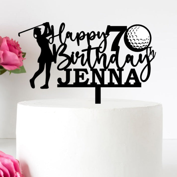 Female Golf Cake Topper 