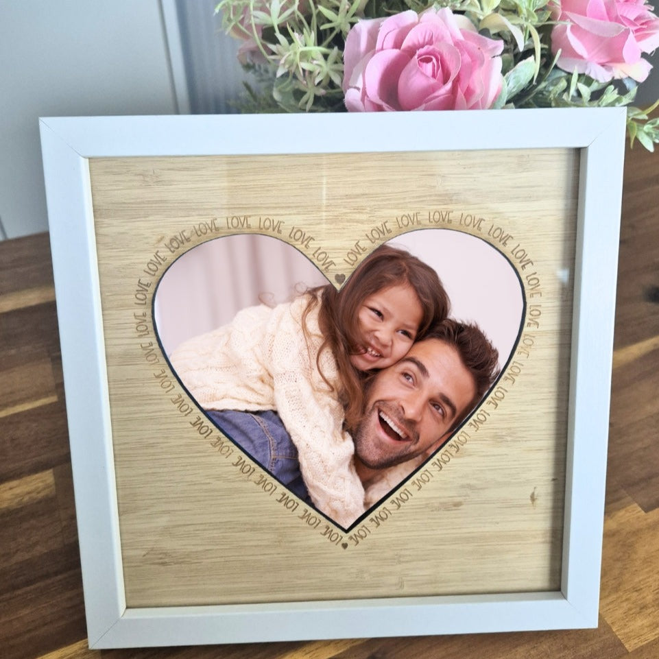 Love Heart Photo Frame Insert 