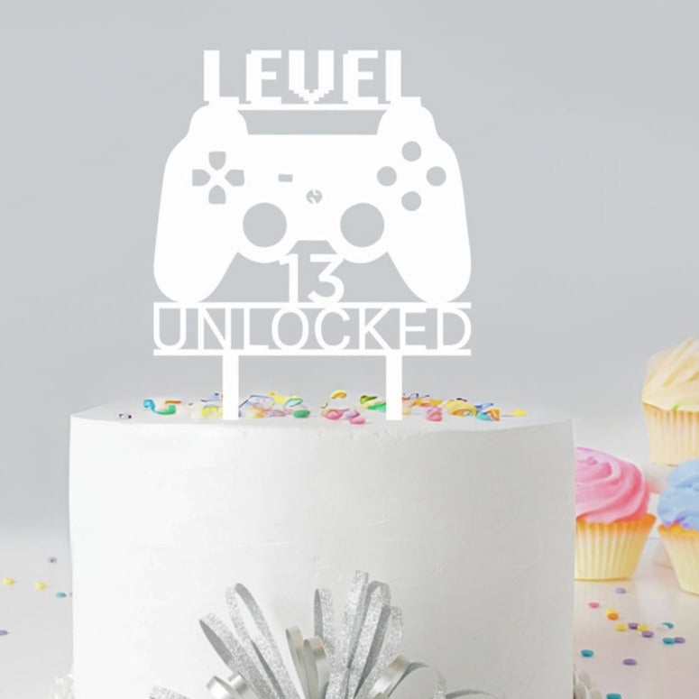 Playstation Cake Topper with White Acrylic