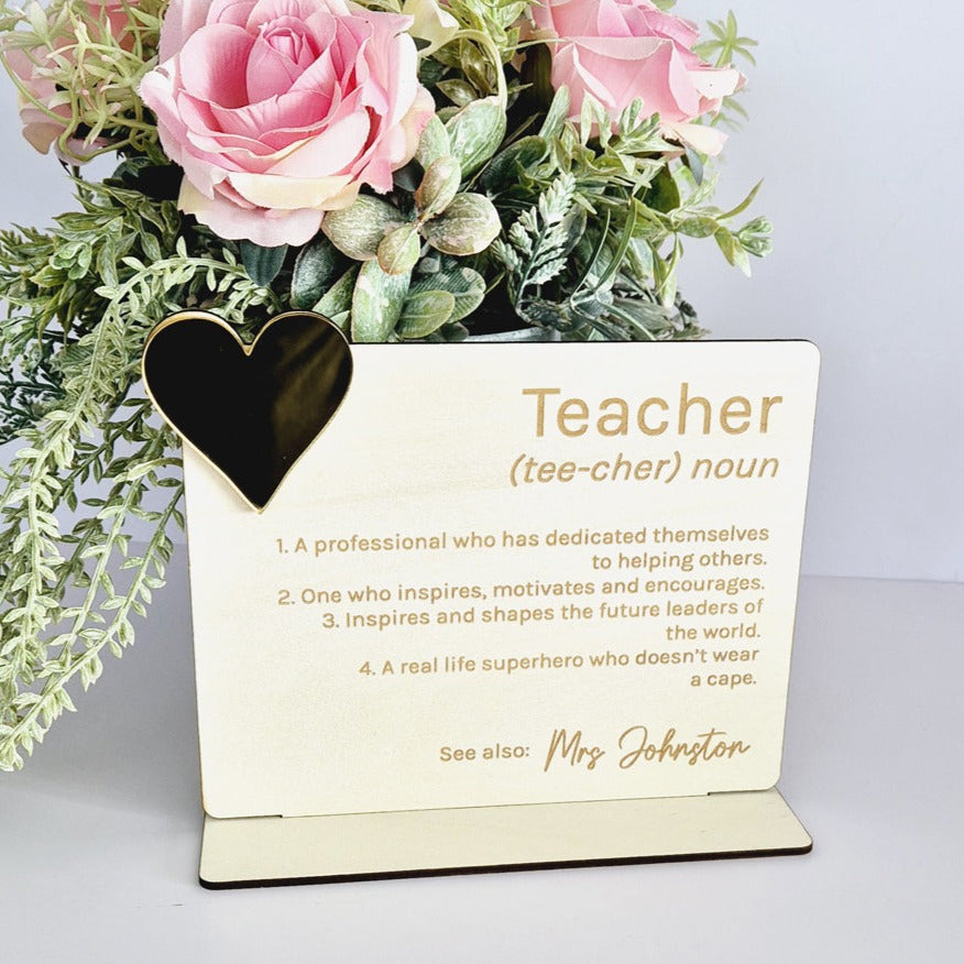 Teacher Plaque for end of year gift