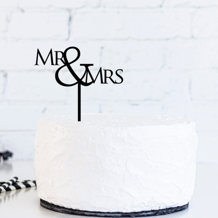 Wedding Cake Topper Mr & Mrs 