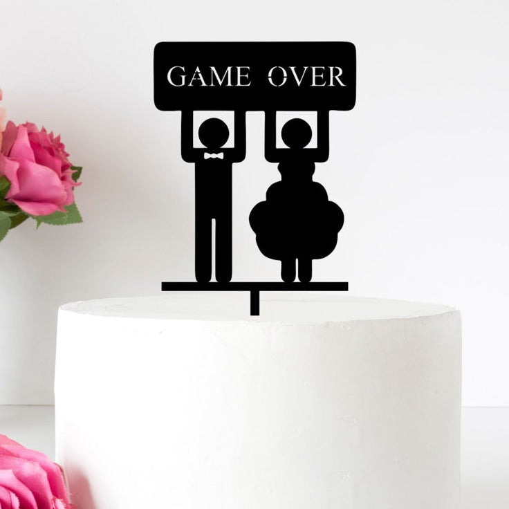 Game Over Wedding cake Topper