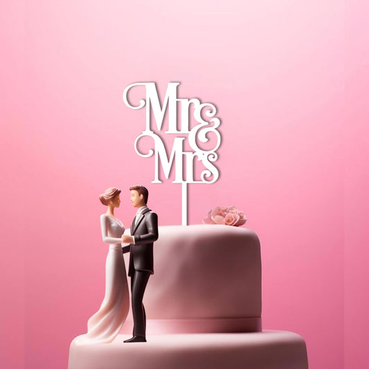 Mr & Mrs Wedding Cake Topper - (8)