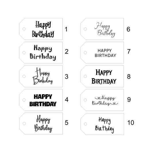 Laser Cut Birthday Tags (small)