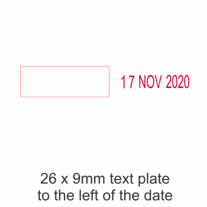 Trodat 4713 Date Stamp Text Example