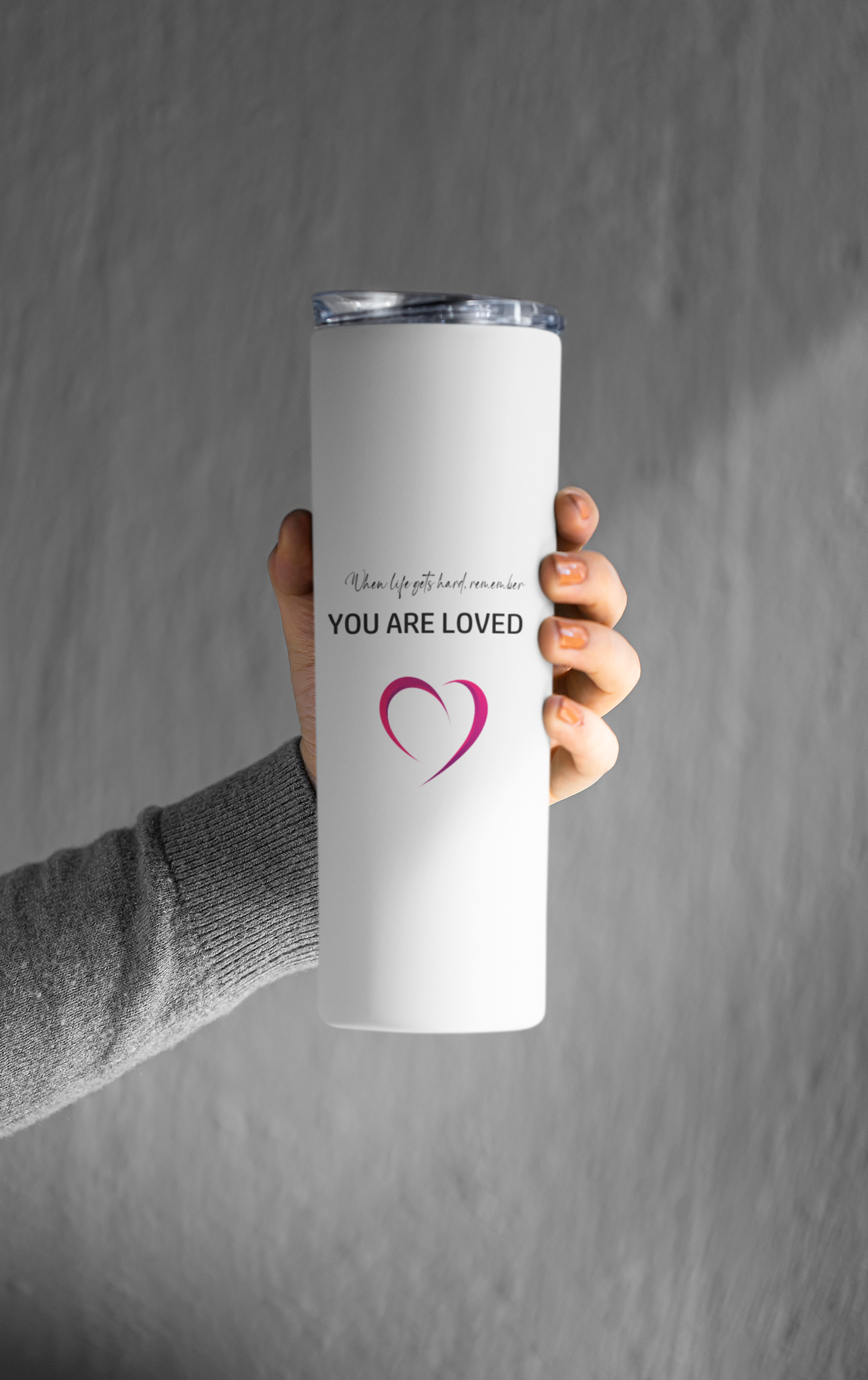 When life gets hard - 20oz Skinny Tumbler